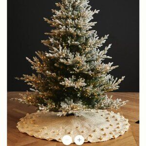 NEW Anthropologie Bubble Tree Skirt Christmas Boho Neutral